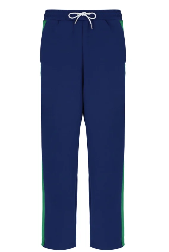 Marineblaue Ventisei-Hose mit geradem Bein