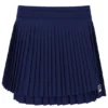Marineblauer Plissee-Wickel-Tennisrock für Damen