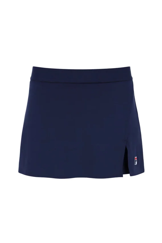 Marineblauer Tennis-Skort mit Schlitz für Damen