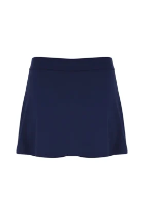 Marineblauer Tennis-Skort mit Schlitz für Damen