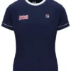Marineblaues Damen-Tennis-GB-T-Shirt