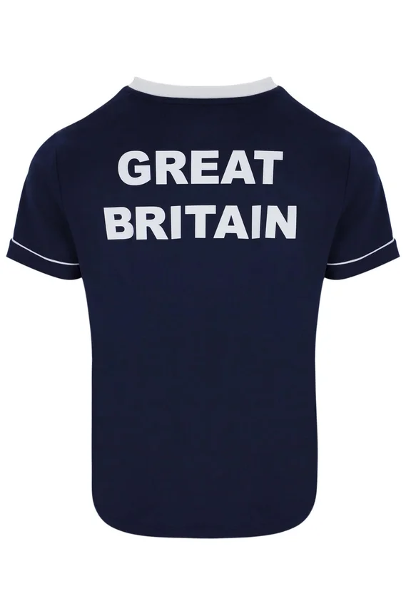 Marineblaues Damen-Tennis-GB-T-Shirt