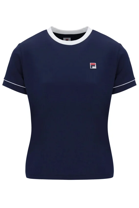 Marineblaues Damen-Tennis-T-Shirt