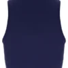 Marineblaues Fila x TALA SKINLUXE Crop-Top mit Reißverschluss