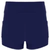Marineblaues Mesh-Jersey-Kleid für Damen mit integrierten Shorts