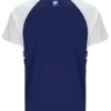 Marineblaues Unisex-Tennis-T-Shirt mit Rundhalsausschnitt