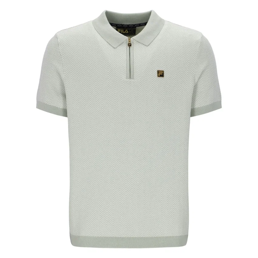 Marty Zip Polo in Seeschaum