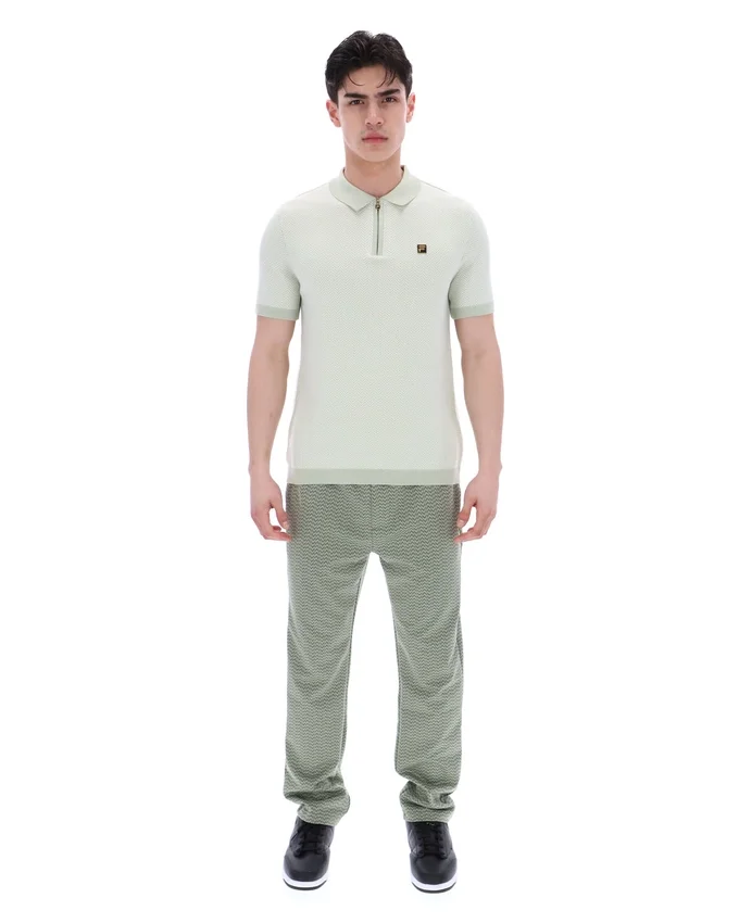 Marty Zip Polo in Seeschaum