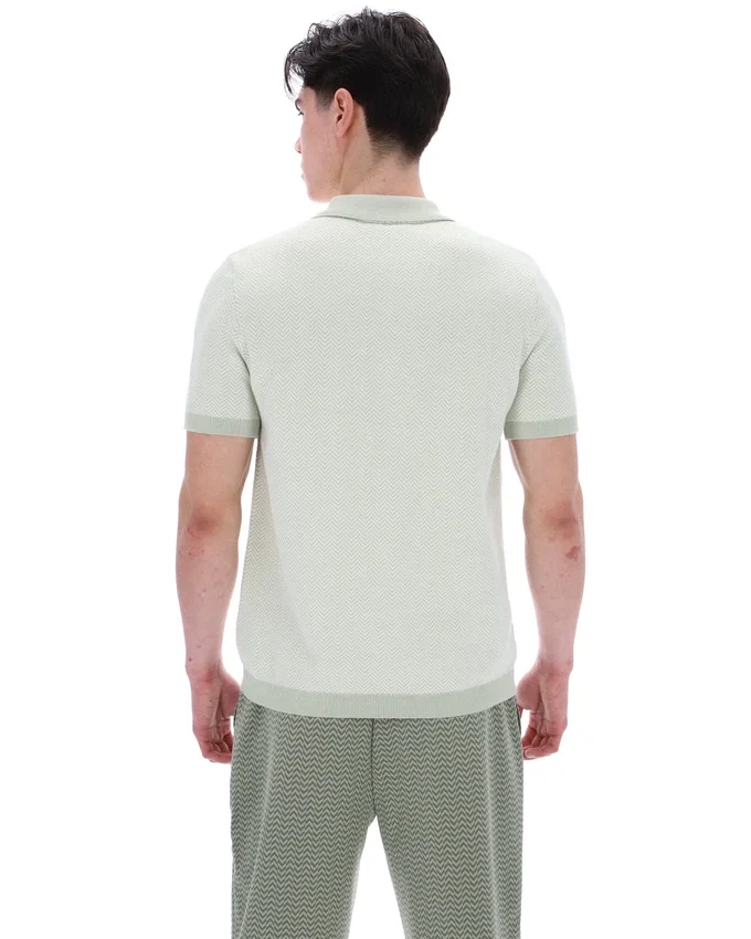 Marty Zip Polo in Seeschaum
