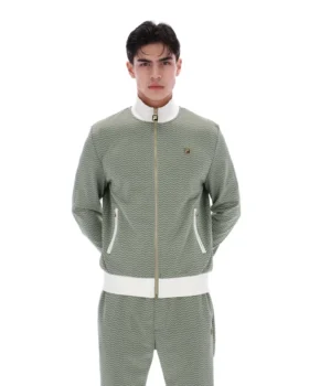 Mathers Herringbone Trainingsjacke in Seeschaum