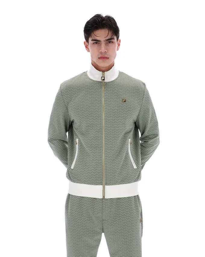 Mathers Herringbone Trainingsjacke in Seeschaum