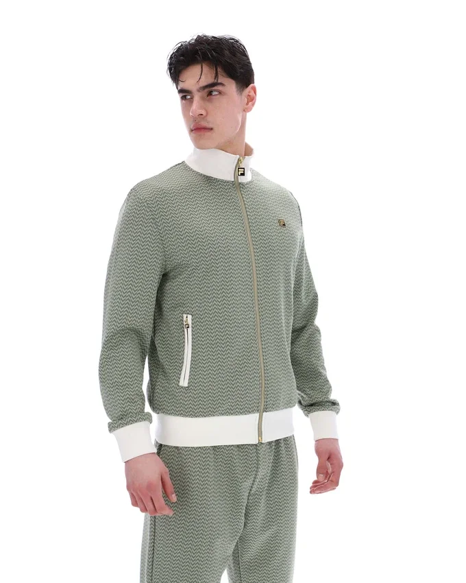 Mathers Herringbone Trainingsjacke in Seeschaum