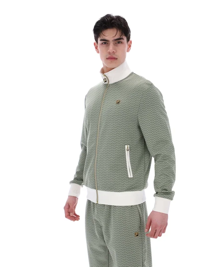 Mathers Herringbone Trainingsjacke in Seeschaum