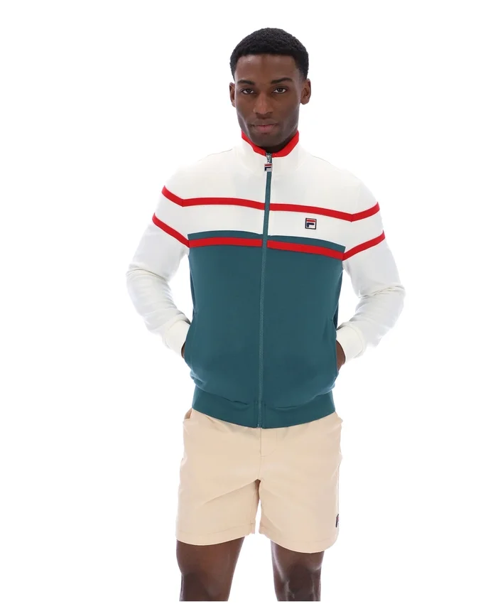 Mediterranea Giovanni Trainingsjacke mit Kontrasteinsätzen
