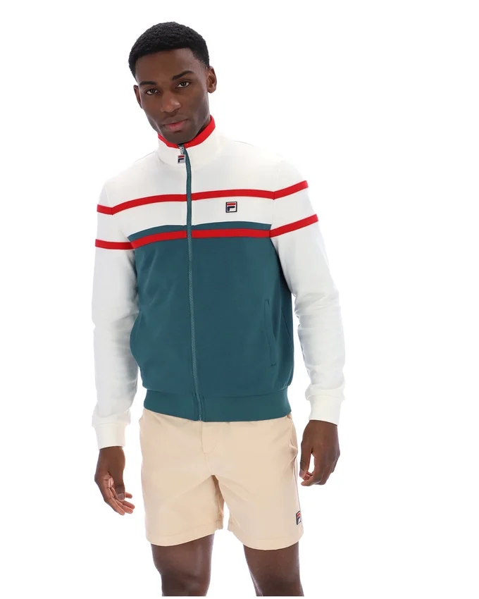 Mediterranea Giovanni Trainingsjacke mit Kontrasteinsätzen
