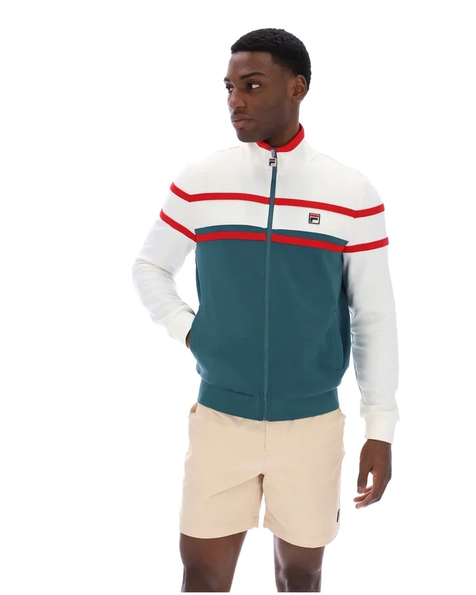 Mediterranea Giovanni Trainingsjacke mit Kontrasteinsätzen