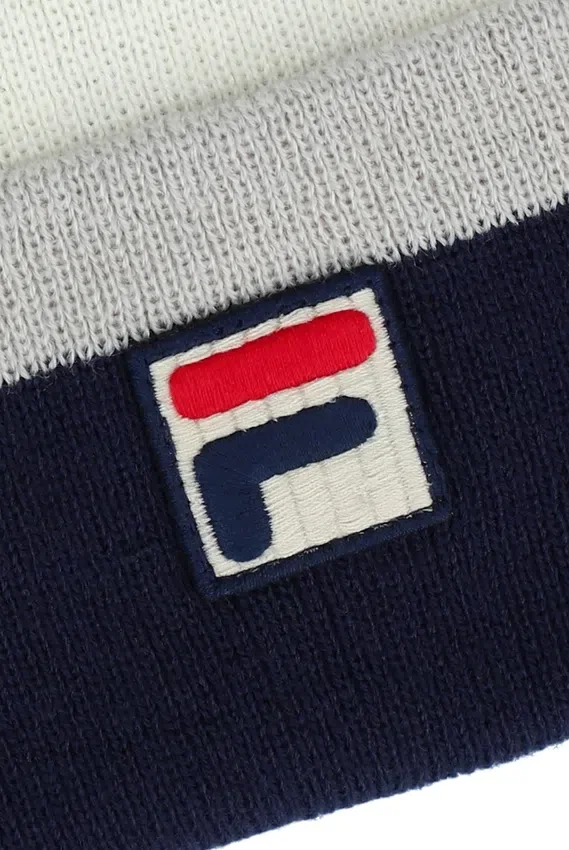 Mehrfarbige Beanie mit Umschlag