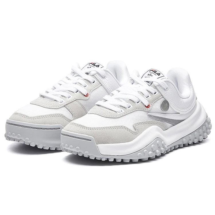 Mihara x Fila T1 Polka-Dot-Schuhe Weiß/Grau