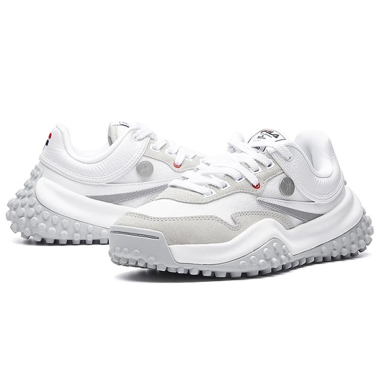 Mihara x Fila T1 Polka-Dot-Schuhe Weiß/Grau