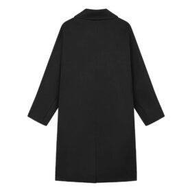 Milano einfarbiger, mittellanger Strickmantel „Schwarz“