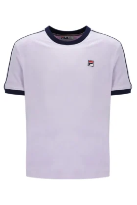 Misty Lilac Basilio Velours-T-Shirt