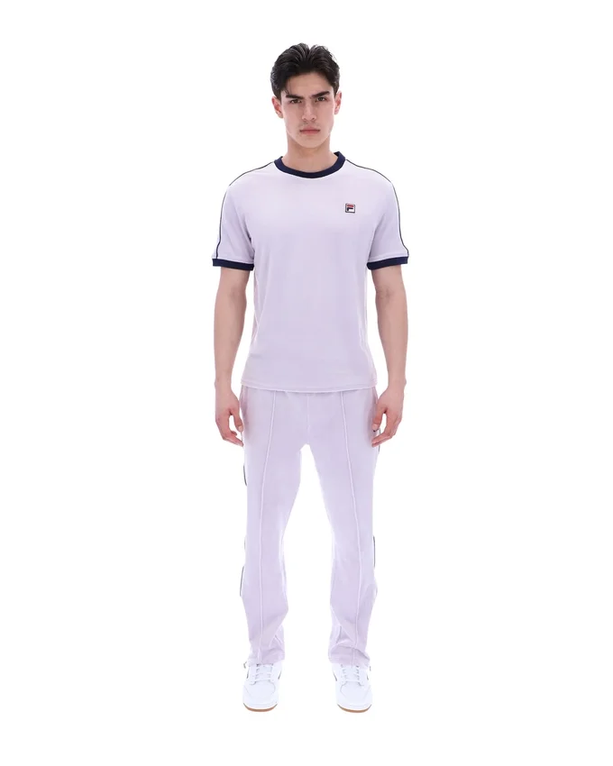 Misty Lilac Basilio Velours-T-Shirt