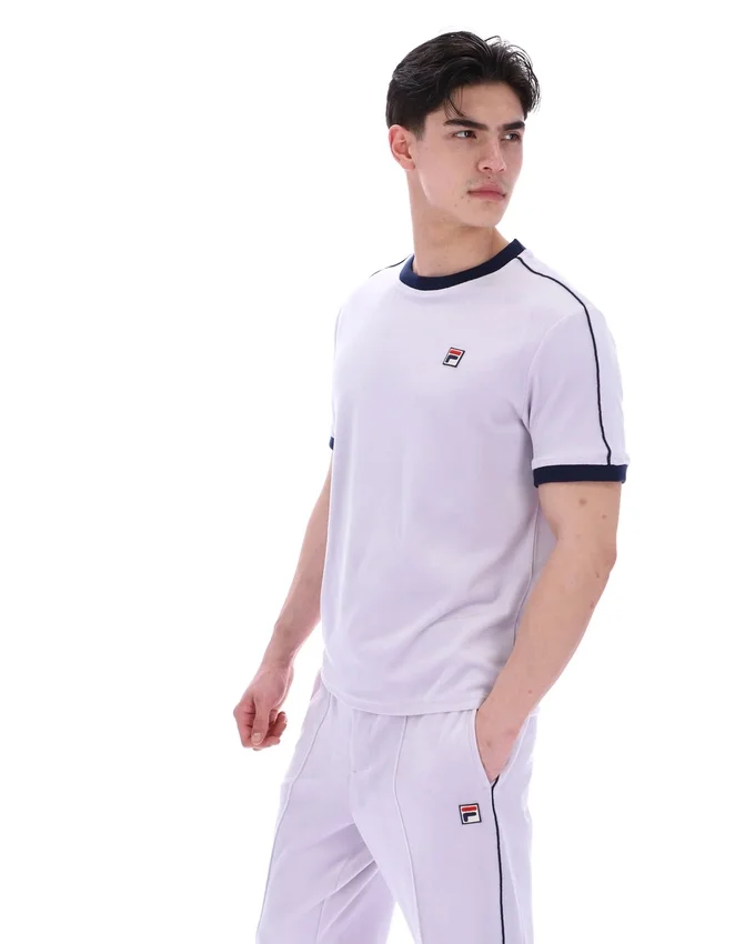 Misty Lilac Basilio Velours-T-Shirt