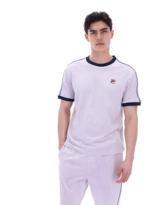 Misty Lilac Basilio Velours-T-Shirt