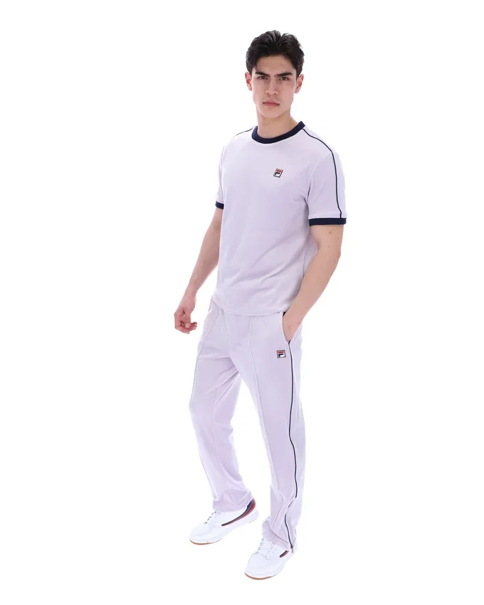 Misty Lilac Basilio Velours-T-Shirt