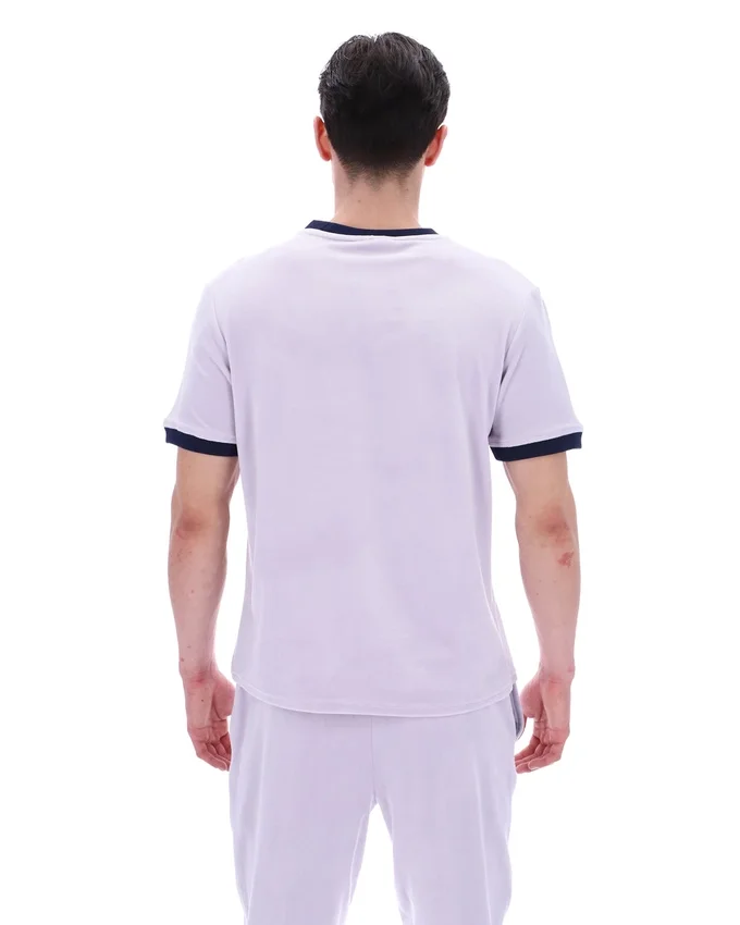 Misty Lilac Basilio Velours-T-Shirt
