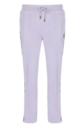 Misty Lilac Fio Velours-Jogginghose mit geradem Bein