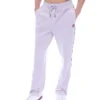 Misty Lilac Fio Velours-Jogginghose mit geradem Bein