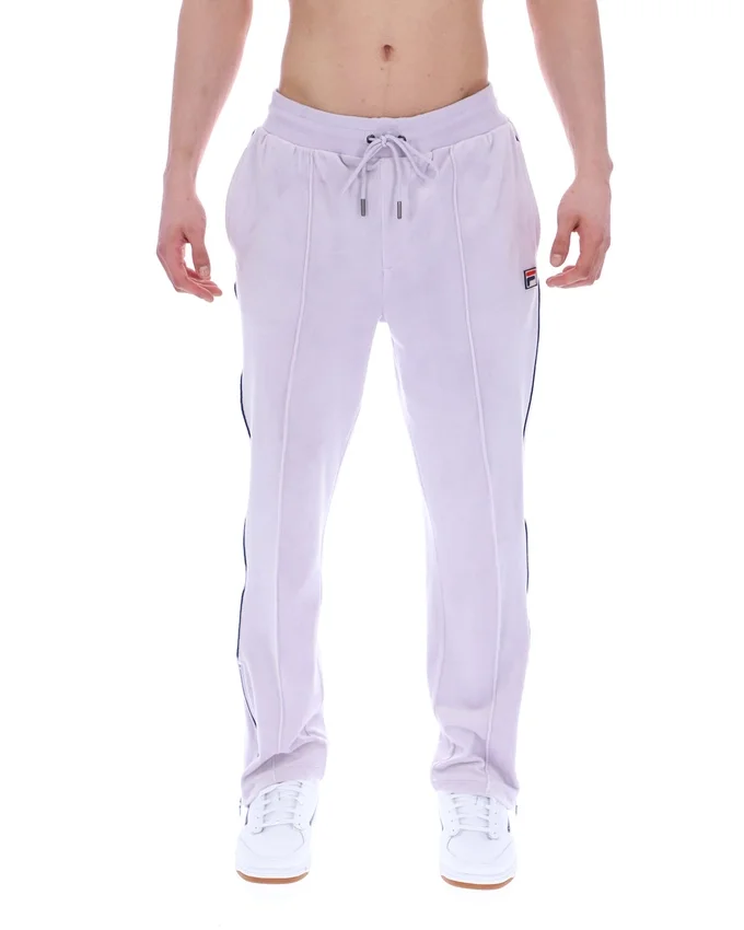 Misty Lilac Fio Velours-Jogginghose mit geradem Bein