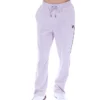 Misty Lilac Fio Velours-Jogginghose mit geradem Bein