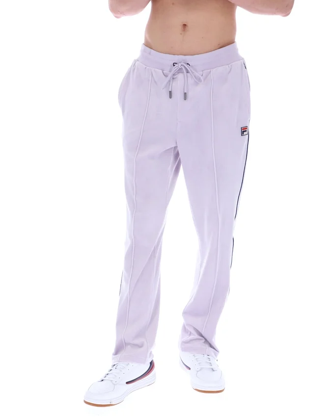 Misty Lilac Fio Velours-Jogginghose mit geradem Bein