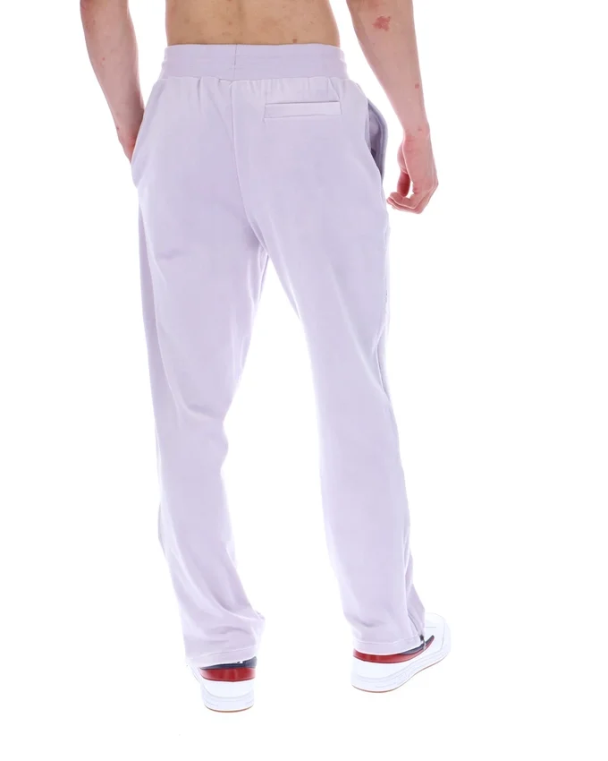 Misty Lilac Fio Velours-Jogginghose mit geradem Bein