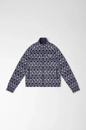 Mitternachtsblaue Trainingsjacke mit Raglanärmeln