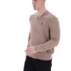 Mocha Meringue Ferguson Trainingsjacke mit offenem Strick und Pointelle-Einsätzen