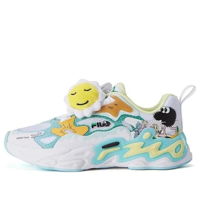 Modische Laufsneaker „Weiß Blau Gelb“