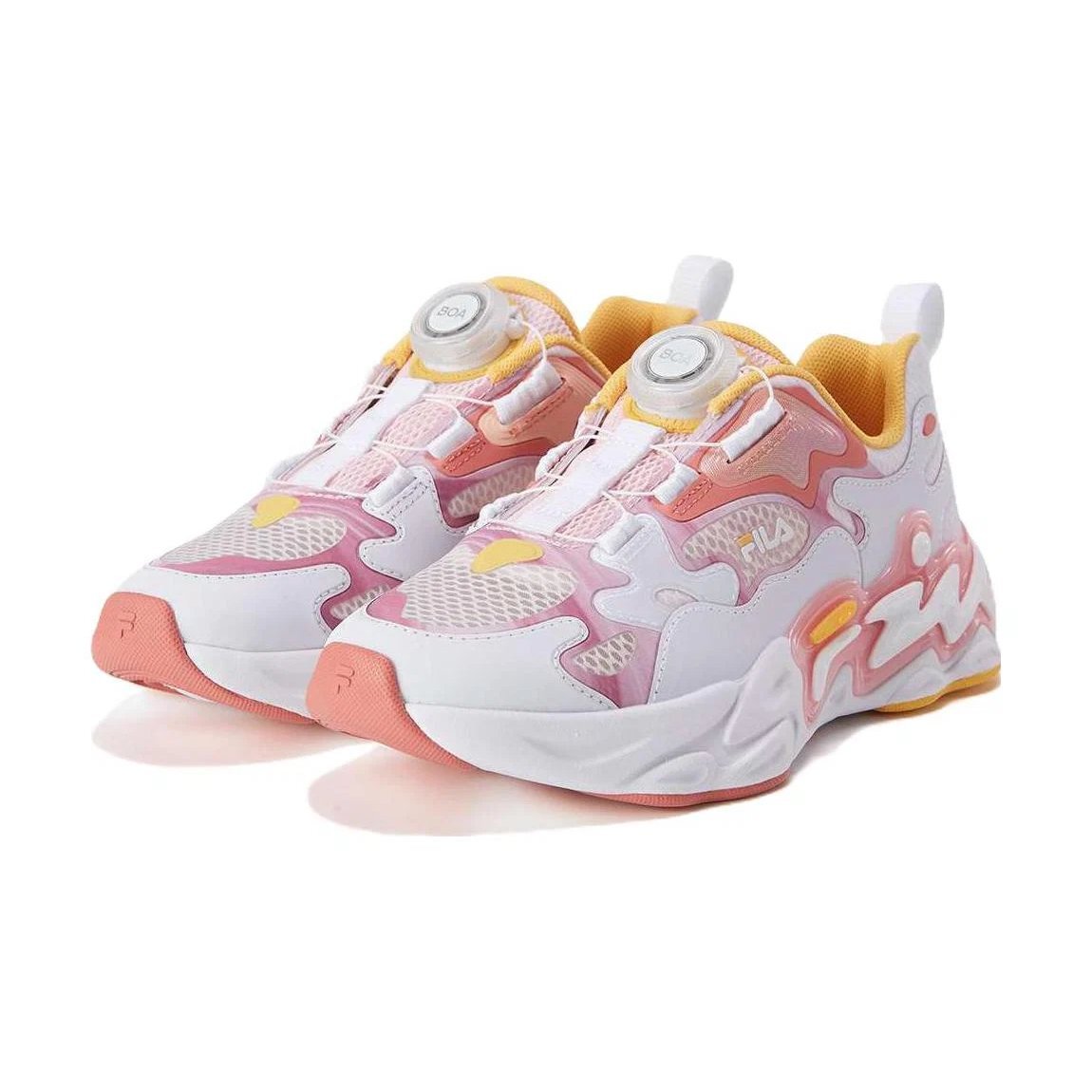 Modische Laufsneaker „White Pink“