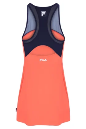 Neonorangefarbenes Jersey-Kleid für Damen mit integrierten Shorts