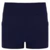 Neonorangefarbenes Jersey-Kleid für Damen mit integrierten Shorts