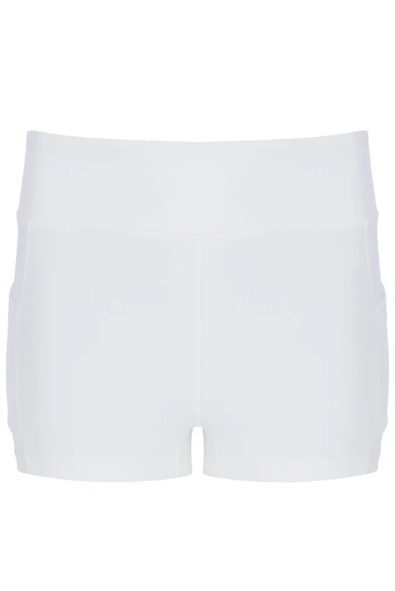 Off-White-Mesh-Jersey-Kleid für Damen mit integrierten Shorts