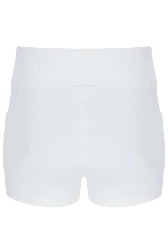 Off-White-Mesh-Jersey-Kleid für Damen mit integrierten Shorts