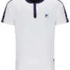 Off-White-Tennis-T-Shirt für Herren mit Henry-Kragen