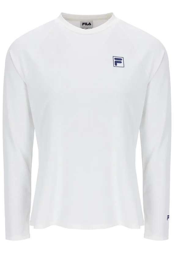Off-White-Tennis-T-Shirt mit langen Ärmeln für Damen