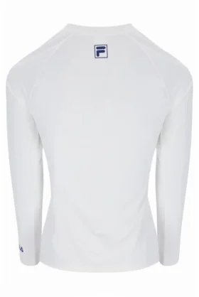 Off-White-Tennis-T-Shirt mit langen Ärmeln für Damen