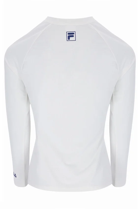 Off-White-Tennis-T-Shirt mit langen Ärmeln für Damen