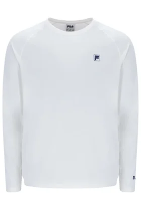 Off-White-Tennis-T-Shirt mit langen Ärmeln für Herren