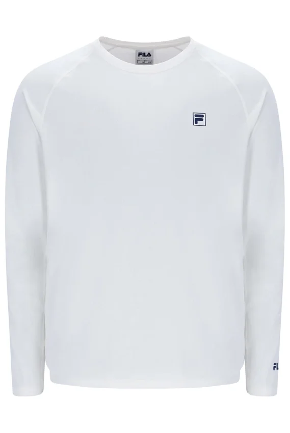 Off-White-Tennis-T-Shirt mit langen Ärmeln für Herren